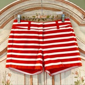 Ann Taylor stripe shorts size 0 NWT